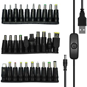 Vogourfify DCϊvO 30 m[gp\R dqݔ dA_v^[ 5.5mm/2.1mm ϊZb+5V1A [dP[u ACA_v^DCvO ϊΉ SONY TOSHIBA HP Dell m{ Samsung ASUS Acer̃A_v^[