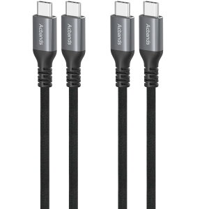 Acbands USB Type C P[u y2{Zbg / 1m / ubNz 60W PDΉ VRf _ȃf[^P[u USB-C&USB-C 炩ŏ_炩 } P[uy Samsung/Xperia/Pixel/Galaxy/iphone 15/Android 