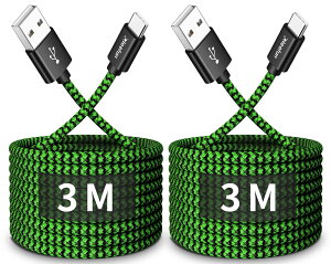USB Type C �P�[�u���y3m 2�{�Z�b�g�zCLEEFUN �^�C�v C �P�[�u�� ���� �}���[�d �R�[�h �^�C�vc �����f�[�^�]�� ���ϋv �f���h�~ �i�C���� iPhone15 iPhone15 Pro�AGalaxy S10 S9 A22 A21 A20 Note 10 9�AXperia�ASense3