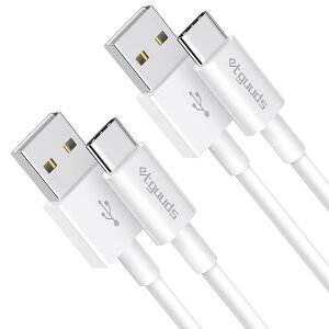 【0.6M/2本セット】USB Type C ケーブル 短い etguuds USB-A & USB-C ケーブル 60cm 急速充電 タイプc ケーブル CarPlay/Phone15/15 Pro/15 Plus、Xperia、Galaxy、 Xiao-mi、PS5コントローラー等 Type-c機種対応 ホワイト