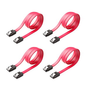 SATA 3�P�[�u�� �V���A���P�[�u�� 4�{�Z�b�g (�X�g���[�g�^) �V���A��ATA3�P�[�u�� ���������h�~ �n�[�h�f�B�X�N/���w�h���C�u �œK ���b�`�t 50cm ���� 6Gbps�Ή� HDD SSD S-ATA III �f�[�^ �R�[�h (��