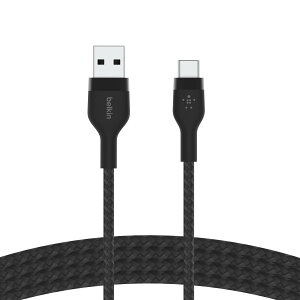Belkin USB-A to USB-C ґgVRP[u iPhone 15/iPad mini/iPad Pro/iPad Air/Galaxy/AndroidX}[gtHE^ubgΉ ϋv USB-IFF 1[g ubN BOOST CHARGEFlex CAB010bt1MBK