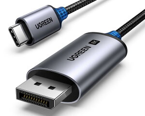 UGREEN 8K 60Hz USB C DisplayPort ϊP[uyDP1.4/P`/Thunderbolt 4/3 DP Alt[h܂USB-CΉz4K 240Hz 144Hz fBXvC|[gP[u iPhone 15 MacBook Pro Air M1 M2 iPad Pro Air 5 Surface Pro Chrom