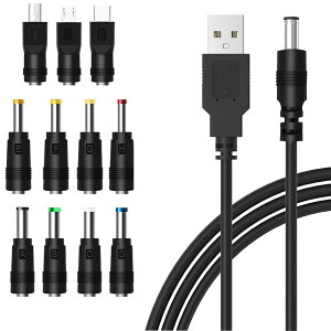 TRX 11 in 1 dP[u DC WbN ϊvOt DC[dR[h 5.5x2.1mm 1m PSP @ rfIJ \[[pl oCobe[ȂǑΉ Micro-USB Type-C Mini USB 3.5 * 1.35mm / 4.0 * 1.7m