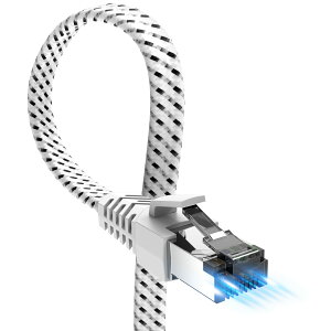 LANP[u CAT8 1m 2{ Ankuly bV tbg JeS[8 P[u 40Gbps/2000MHz CAT8 C[TlbgP[u ܐ܂h~ V[h T[o[ Ɨl Ɩ(1m zCg 2{)