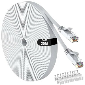 20M LANP[u CAT6 EgtbgP[u v^[Ή RJ45RlN^ T[o[ Ɨl Ɩp JeS6 P[u (20M)