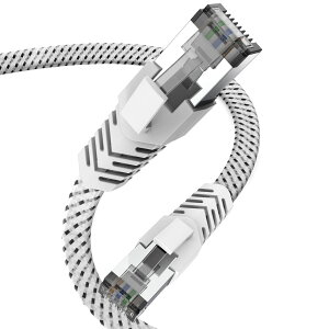 CAT8 1.5m LANP[u Ankuly bV tbg JeS[8 P[u 40Gbps/2000MHz CAT8 C[TlbgP[u ܐ܂h~ V[h T[o[ Ɨl Ɩ(1.5m zCg)