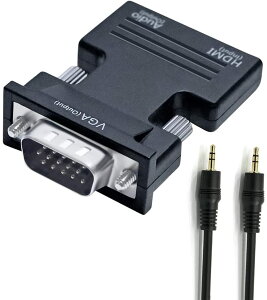 DTECH HDMI X to VGA IX ϊ A_v^[ o͑Ή HDMI ~jD-sub15s ϊ RlN^[ vO tHD 1080p rfIo p  Ro[^[ 3.5mm~jWbNI[fBIP[ut