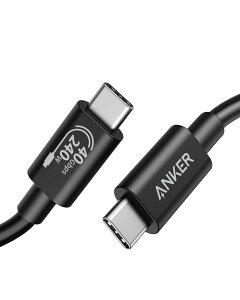 Anker 515 USB-C & USB-C P[u (USB4Ή 1.0m) 8K 40Gbpsf[^] 240Wo Ή Galaxy iPad Pro MacBook Pro/Air eΉ ubN