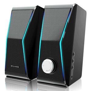 Nylavee PCXs[J[ Q[~OXs[J[ Bluetooth3.5mm AUXP[uΉ 2pbVuWG[^[4Xs[J[jbg LEDCg USBd j^[ ^ubg X}[gtHΉ p
