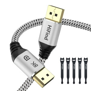Q[~O fBXvC|[gP[u 1M DPP[u 32.4Gbps 8K DisplayPortP[uVer1.4Ki 8K@60HZ/5K@60HZ/4K@144Hz/2K@240Hz 30AWG OFC iC HDfAHDRAPCAj^[AvWFN^[ɑΉ