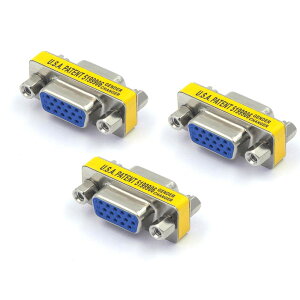 VCE VGA���X to ���X ���p�A�_�v�^ VGA�P�[�u���A�� VGA�����R�l�N�^ D-Sub 15�s��(�~�j) 3�Z�b�g