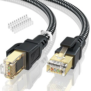 BUSOHE LANP[u 20M CAT8 Llan tbg40Gbps 2000MHz  RJ45 RlN^ JeS[8 lanP[u  lanP[uP[u  C[Tlbg  Q[p ɑΉ