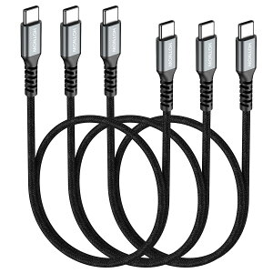 USB C-USB CP[u 0.5 m 3{AHOTNOW 50 cm USB-C 65 W}[dP[u ݊ TXGalaxy S 21/S 21+/S 20+UltraANote 20/10 UltraAAir 2020AiPad ProAoCobe[