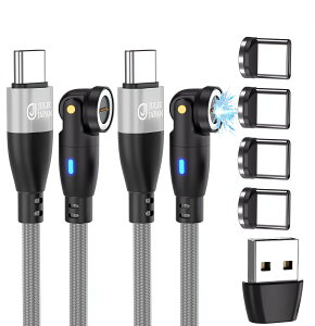 JJ JULIE JAPAN }Olbg[dP[u PDΉ 9PIN 60W 2m USBP[u 2{Zbg Type-C[q 4 }[dΉ USB-C QC f[^ʐMΉ XCOwbh (2m,Vo[)