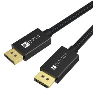 iVANKY 8K DisplayPort P[u iDP 1.4jyVESAF؁z fBXvC|[g P[u 8K/60Hz 4K/144Hz HDR Ή HDCP2.2 HDCP1.4 1m ҂ݍ 
