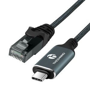 Thzzhnno USB-C LANA_v^[ P[u 5MALLANϊA_v^[ Type-C to RJ45 MKrbgC[TlbgP[u ڐڑ Thunderbolt 3/4 MacBook ProAiPhone 15V[YAGalaxy S24