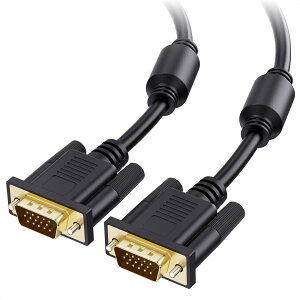 Cable Matters VGA �P�[�u�� 1.8m D-sub �P�[�u�� 15�s�� VGA �I�X �I�X RGB SVGA�P�[�u�� RoHS�Ή��v���W�F�N�^�[�A�e���r�A�R���s���[�^�[�ȂǂɎg�p�\