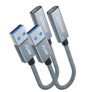 ULTIENCE USB-A to USB-C A_v^[P[u 2Zbg | USB 3.2 Gen 2 | 10Gbpsf[^] | 60W}[dΉ | m[gp\RAPCAtbVhCuΉ (0.1m O[)