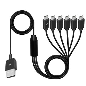 Poyiccot Micro USB P[u A6-in-1}CNUSB[dP[u AUSB 2.0 A to Micro usbP[ui6 @ 𓯎ɏ[djMicro USB Xvb^[ P[uA (1.5m )