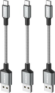 y3{ 15cmzSUNGUY Micro USB P[u Z 0.15M 3{Zbg 2.4A}[d usb2.0f[^] ϋv iC҂ Galaxy S7/S6/S4AMotorola Moto G4/G5S/E4ALG V10/G4/Stylo 3 PlusȂǃ}CN@ɑΉ Vo[