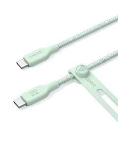 Anker USB-C �� USB-C �P�[�u�� (240W, �G�R�t�����h���[�i�C����) 0.9m Anker 543 USB-C to USB-C Cable (Bio-Nylon 3ft) B2C - UN Green Iteration 1 900