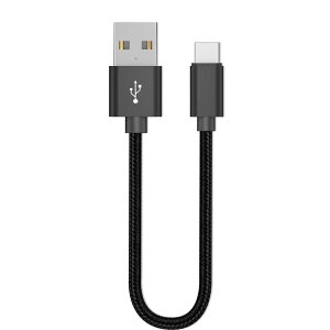 AXYO Type-C 急速充電 高速データ転送 ケーブル 20cm USB-C 充電ケーブル 高耐久 USB Type-Cポートのスマートホン/タブレットに対応 0.2m ブラック