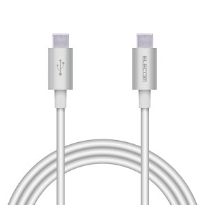 �G���R�� USB�P�[�u�� TypeC to TypeC PowerDelivery�Ή� �y�ő�3A�ō����[�d�z�����ϋv USB2.0�F�ؕi 1.0m �V���o�[ �yiPhone 16 �V���[�Y �Ή����؍ρz MPA-CCPS10PNSV