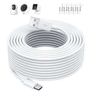 }CNusbP[u 8M micro usb dP[u hƊĎJ̋dp USB A - microB IXIX ATOM Cam 2/YESKAMO/Wyze Cam Pan/Nest Cam/XIAOMI/IMOU/EZVIZ/Blink/Furbo hbOJ/Arlo Q/Switchbot/XboxRg[[