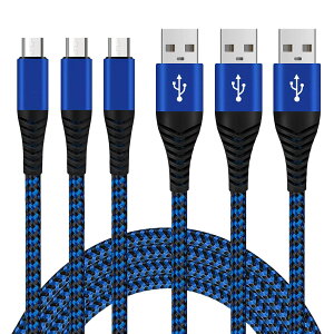 Micro USBP[u 3A }[d y3{Zbg 2m+2m+2mz f[^] ϋvґgiCP[u }CNusbP[u AhCh ()