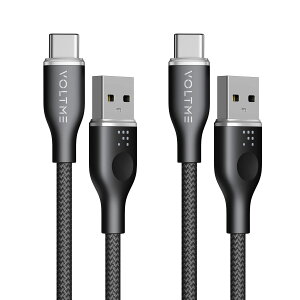 �y2�{�Z�b�g�zVOLTME USB Type C �P�[�u�� ���ϋv�i�C���� USB-C 2.0 �P�[�u�� Quick Charge 3.0/2.0�Ή� 56K���W�X�^���� �f�[�^�]�� �}���[�d �^�C�vc �P�[�u�� Xperia XZ XZ2�A S9 S8�ALG G5 G6 V20���Ή� �u���b