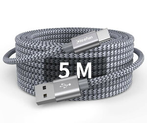 USB Type C P[u [5m/1{] ^CvC P[u  USB A to USB C P[u 5m QC3.0Ή [dR[h ^Cvc ϋviC XperiaAGalaxy NoteAPixelASwitchALGAGoPro Hero 6/7ȂType-c@Ή O[