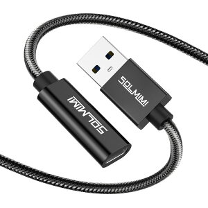 SOLMIMI USB C to USB A 3.0 ϊA_v^[ USB Type C (X) to USB A (IX)I[fBIϊP[u OTG TYPEC CzP[u ʘb  NX^iCґg f[^]/e[N/y