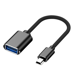 USB�~�j�ϊ��P�[�u�� OTG�@�\�t��USB(miniB)�I�X-USB(A)���X�ϊ��P�[�u���A����480Mbps�f�[�^�]�������P�[�u��(0.15M)