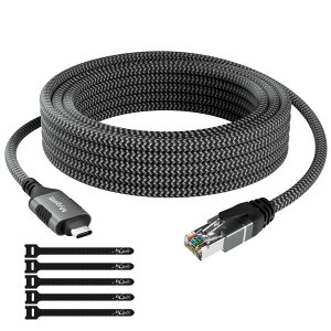 USB3.0 Type-C LlanϊA_v^ USB-C C[TlbgϊP[u RJ45MKrbg 26AWG OFC iC RpNglbg[NP[u OTG 肵ڑ^CvC C^[lbgP[u MacBook Pro/Ai