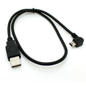 usb minib l�� mini usb usb(A)�I�X-USB(miniB)�I�X ����L�^�y0.5m�z ���E90°�����ϊ��P�[�u�� ����480Mbps�̃f�[�^�]���������[�h (0.5m�EL)