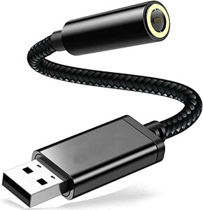 ywbhzE}CN[q̉ɐ݌vꂽUSBzUSB to 3.5mm I[fBIP[u USBI[fBIϊA_v^ USBOt TEhJ[h USB|[g-3 TRS 4 3.5mm ~jWbN ϊP[u