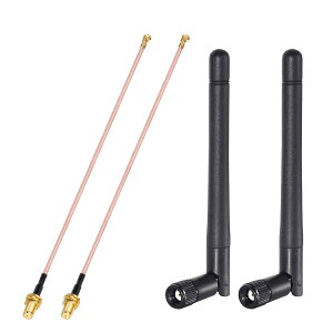 BINGFU fAohWiFiAei2.4GHz5GHz 5.8GHz 3dBi MIMO RP-SMAIXi2pbNj+ 2 x 30 cm u.fl-WiFi[^[pRP-SMAP[uCX~jPCIExpressPCIElbg[NJ[hA_v^[