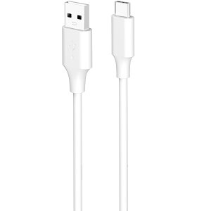 Acbands USB Type C ケーブル 【1m / ホワイト】 QC3.0対応 3A シリコン素材 柔軟なデータケーブル USB-A&USB-C 滑らかで柔らかいデータケーブル【Xperia/Samsung/Galaxy/Pixel/iphone 15 スマホ タブレット 等対応