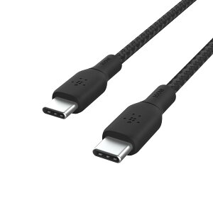 Belkin USB-C to USB-C ґgP[u 100WΉ }[d PDΉ ϋv MacBook/iPad mini/iPad Pro/iPad Air/Galaxy/AndroidX}[gtHΉ 3[g ubN BOOSTCHARGE CAB014bt3MBK