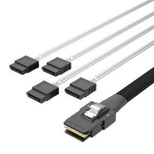 10Gtek ���� Mini SAS 36Pin(SFF-8087) �I�X to 4x SATA 7Pin ���X �@���A�E�g �P�[�u��, 1���[�g��