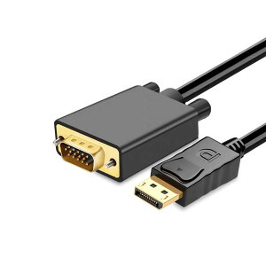 Displayport VGA 変換 ケーブル 1.8m 1080 PデュアルディスプレイDP(オス)-VGA(オス)は一方向変換をサポートし 対応堅牢化仕様 金メッキコネクタ 耐腐食耐干渉 安定伝送