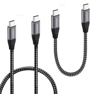 aceyoon USB C P[u 15cm + 50cm 2{g Type C 100W }[d USB3.1 Gen2 ő 10Gbps f[^] ^CvC Xg[g [dR[h CtoC IX-IX for iPhone16 V[Y for Galaxy ȂǂUSB-C X}z/^u