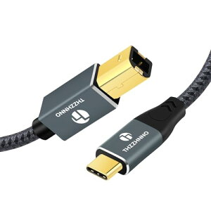 Thzzhnno USB B - USB Cプリンターケーブル 5M、USB C - USB 2.0 Bコード、MacBook Pro用、MIDIケーブル、ヤマハカシオデジタルピアノ、MIDIキーボード、DJコントローラー用