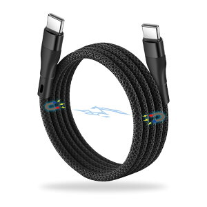 FGY [dP[u C[P[u }Olbg[dP[u  USB Type-A USB-C Type-C }[d PD60W ^CvC Cz iCO҂ (Type CtoC 1.5m, Black)