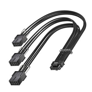 Fasgear PCI-e 5.0P[uA16s(12+4)IX-PCI-E 5.0 3x8sX X[utP[uA4P[uR[tA30cm 12VHPWRP[u GPU 3090Ti & RTX 4000V[YpΉ (16AWG/ubN)