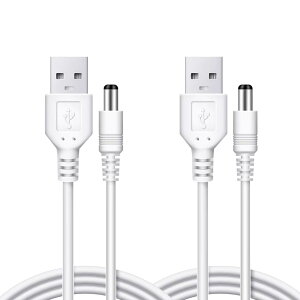 Vogourfify USB 5V DCdP[u 2{1.0m USB-ی IX-IX A_v^P[u DCR[h USB to DCdP[u 5V USB DCP[u 5.5 mm x 2.1 mm DCoIXWbNRo[^dڑP[u