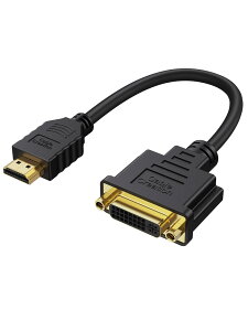 HDMI to DVI�P�[�u��,CableCreation HDMI to DVI(24+1) �A�_�v�^�[�P�[�u�� �����b�L HDTV to DVI �P�[�u��(�I�X-���X) 1080P/3D�Ή� 0.15M /�u���b�N