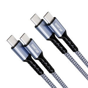 GHNTJAP USB C to USB C P[u 0.3M/2{Zbg ^Cvc P[u PDΉ 60W}[d ] Type C to Type C fh~ iPhone 16AMacBookAiPadAGalaxyusb-c@Ή