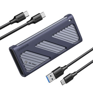 UGREEN M.2 SSD OtP[X M.2 SSD P[X yUSB4 40Gbpsz Thunderbolt 3/4 PCIe 4.0x4Ή NVMe SSD P[X 2230 2242 2260 2280(M-Key M&B Key) SSDΉ A~ VRo[t M.2 n[hfBXNP[X 2
